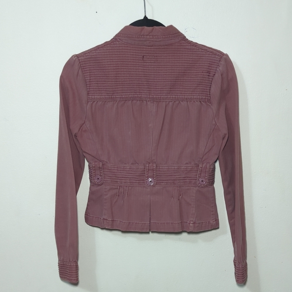 Mossimo Utility Jacket Dusty Pink Y2K 100% Cotton Pockets Short Women's Size S - Picture 7 of 9